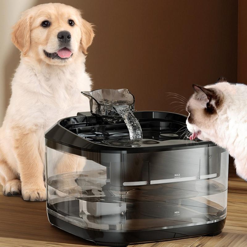 Automatic Pet Water Dispenser 5L Capacity USB Powered Cats Dog Fountain With Quiet Pump and Circulating Hydrations Systems