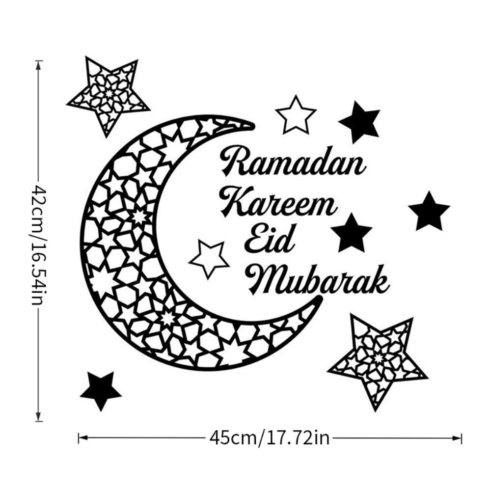 Ramadan Eid Mubarak samolepky na zeď Akrylové domácí dekorace 3D samolepky na zeď hvězdný měsíc
