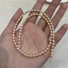 1 String AAA Grade Pink Freshwater Rice Pearl Beads 3-9mm, 36cm Strand, Premium Natural Pearl Beading Supplies, Loose Beads for DIY Handmade Jewelry