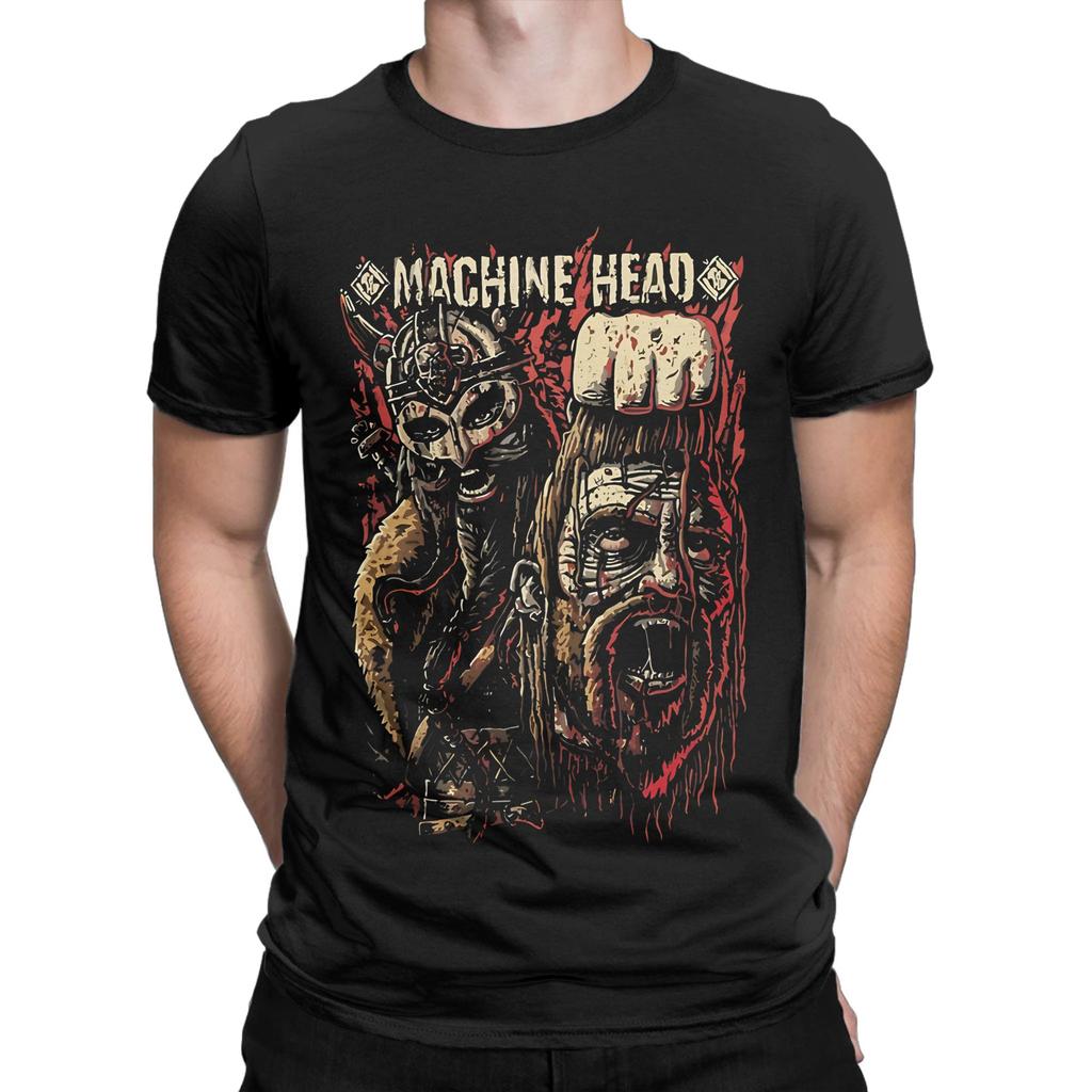 Unisexs Machine Heads T Shirt Cotton Clothes Funny Short Sleeve O Neck Tees Big Size TShirt