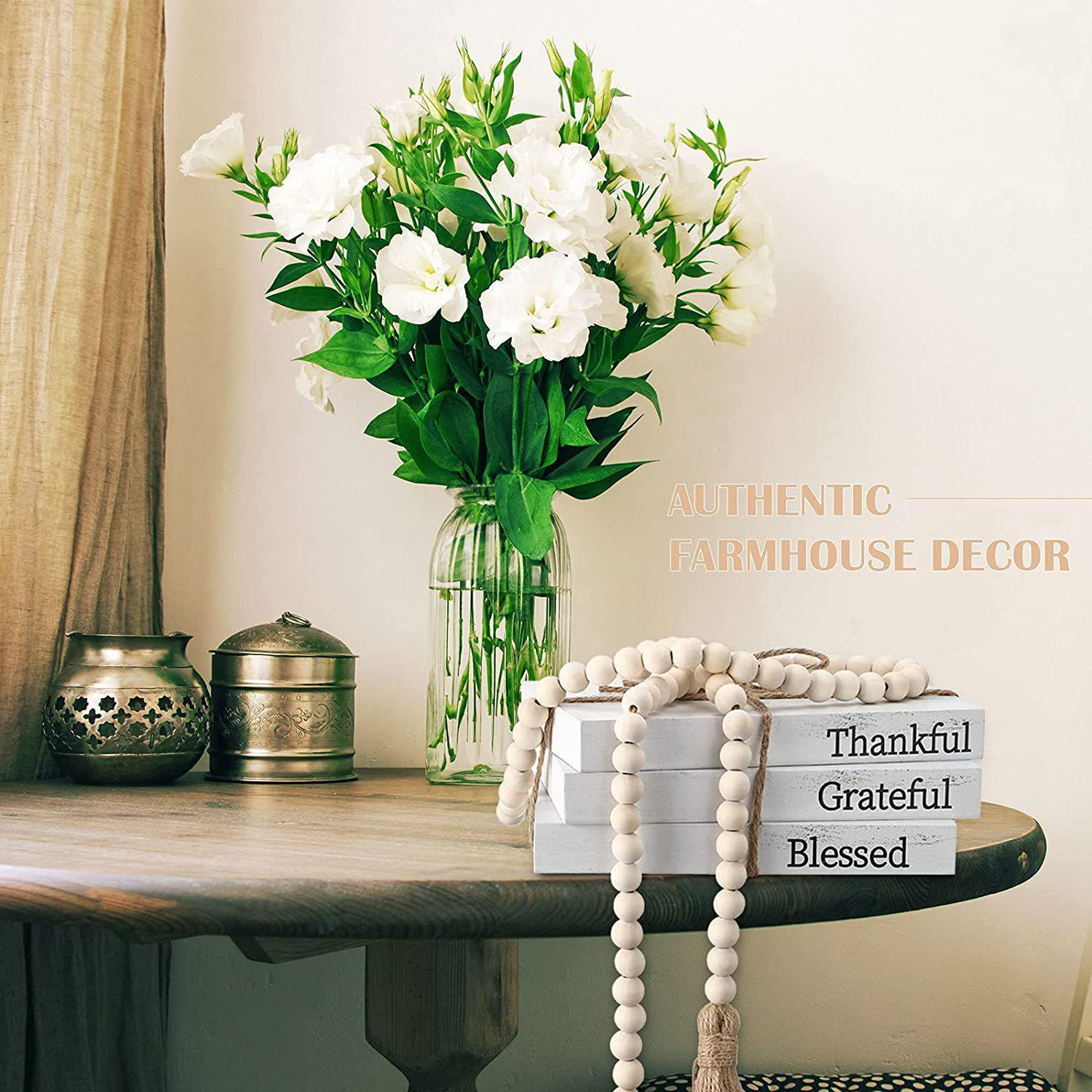 

Wooden Book Ornaments & Beaded Rope Decor Set for Study Room As shown