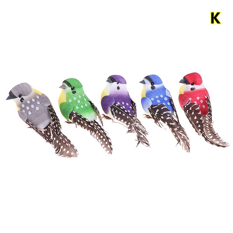 1PC Colorful Fake Bird Artificial Foam Simulation Birds with Feather DIY Wedding Decorations Christmas Ornaments
