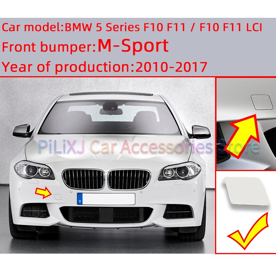 Auto Front Bumper Tow Hook Cover Cap For BMW 5 Series 10-17 F10/F11/LCI M-SPORT #51118048681 M5 518d 520d 528iX 535dX 550i 550iX