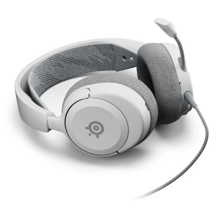 Casque-Micro Gaming STEELSERIES Arctis Nova 1P White - Filaire - Multiplateforme - Blanc / Gris