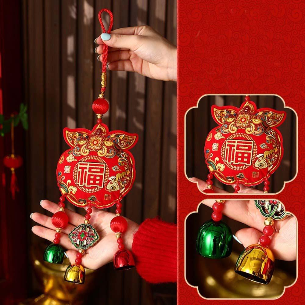 Fu Word Spring Festival Pendant Wind Chimes New Year Decorations Fashion Good Luck Ornaments  Home