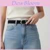 Klassischer Ledergürtel für Damen mit Metallschnalle und mattem Vintage-Finish, geeignet für Freizeit und Büro