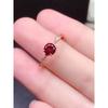Silver Plated New Arrival Fashion Wind Niche Style Red Zircon Ring Simple and Light Luxury Ring Korean Fashion Temperament Wild