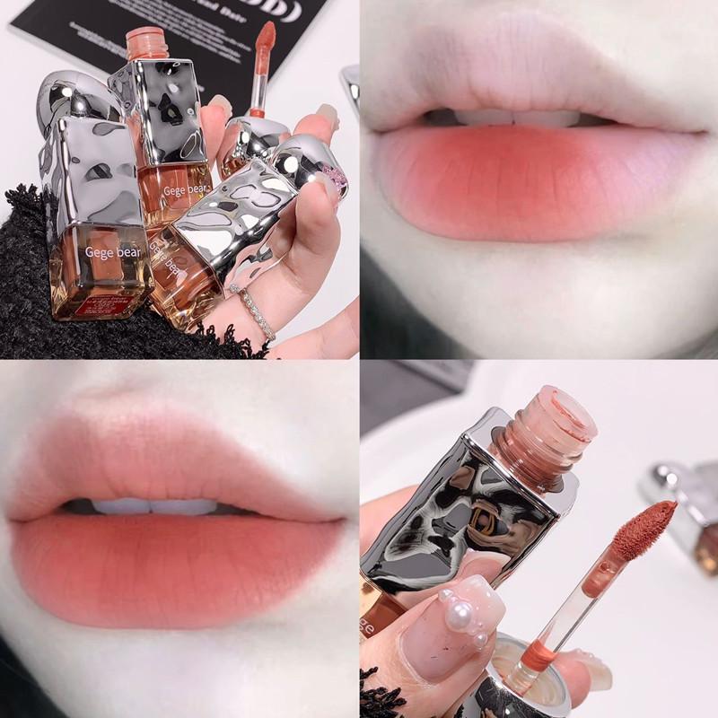 GEGE BEAR Matte Velvet Lip Glaze, Silky and Non-stick, Advanced Color Rendering, Matte Lip Glaze
