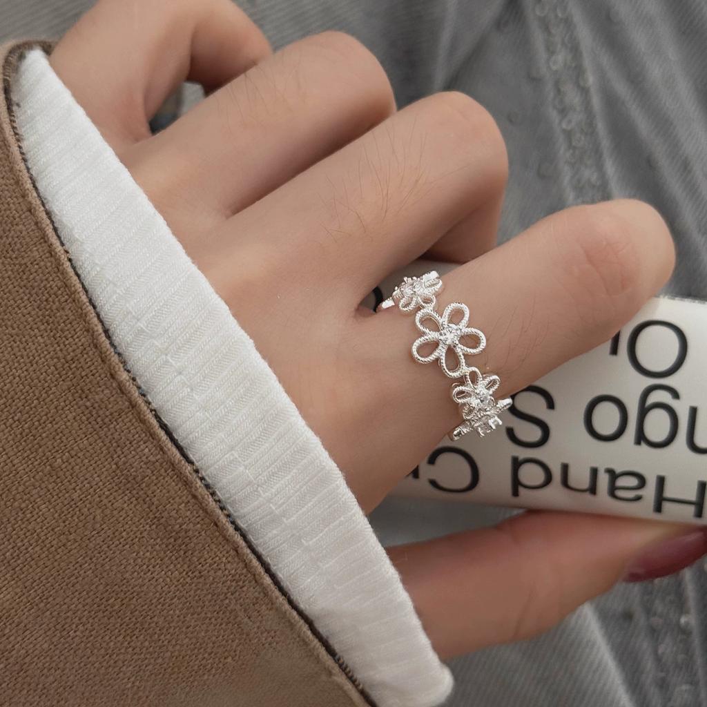 PANJBJ 925 Sterling Silver Geometric Cross Ring for Women Girl Fashion Individuality Concise Jewelry Birthday Gift Dropshipping