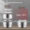 Meichu 28cm 304 SS 2-Layer Steamer