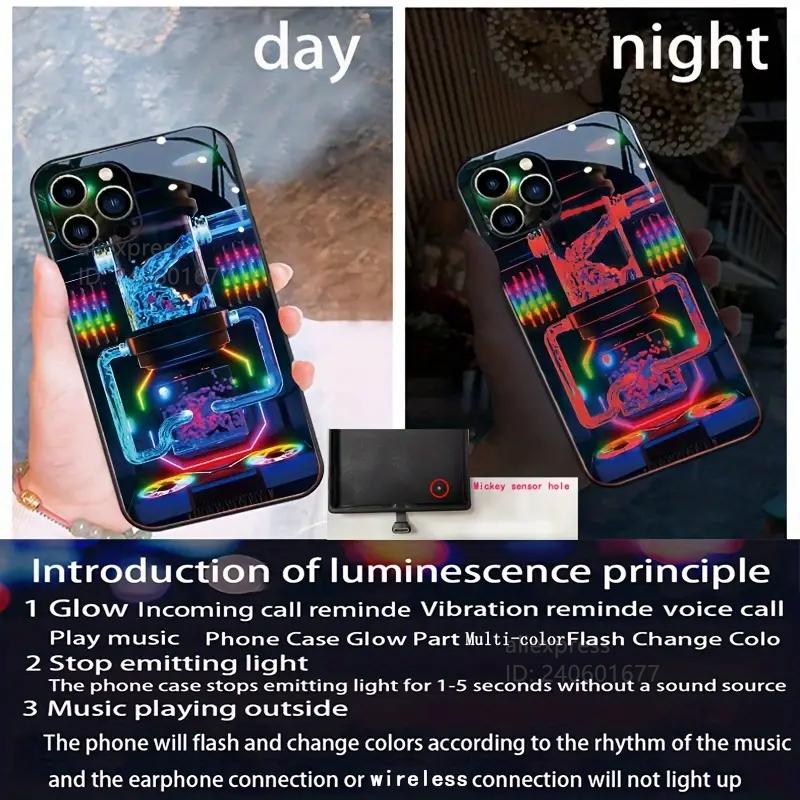 Mechanical Colorful Voice Control Luminous Phone Case For S25 S24 Ultra S22 S23 Plus S21 FE S20 Ultra A55 A35 A15 LED Back Cover