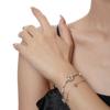 Niche S925 Sterling Silver Safety Buckle Bracelet, Women's Platinum Handmade Short Pearl Bracelet