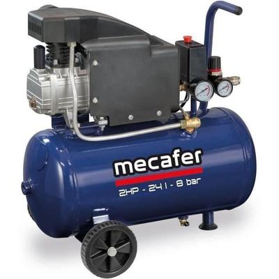 Compressor - MECAFER - 425793 - Blue - 24 L - 2HP - 8 Bar