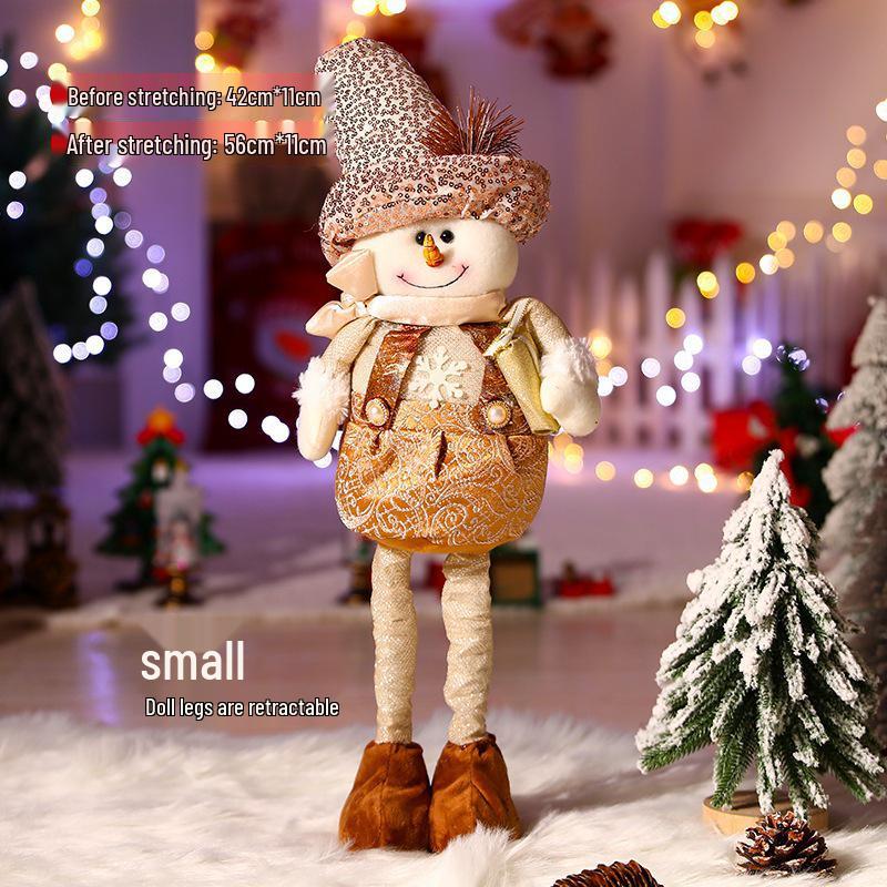 Christmas Cartoon Plush Doll Ornament: Santa, Snowman, Reindeer for Tree Decoration