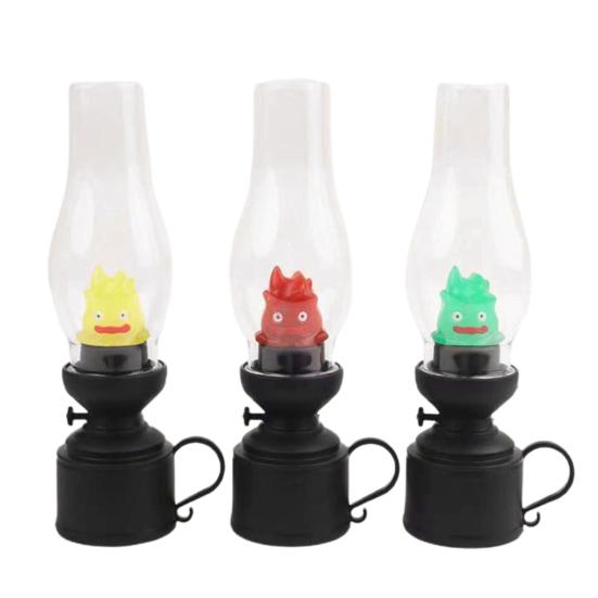 Cartoon Anime Flame Decorative Light with Handle Lightweight Portable Moving Castle Kerosene Candle Atmosphere Lamp