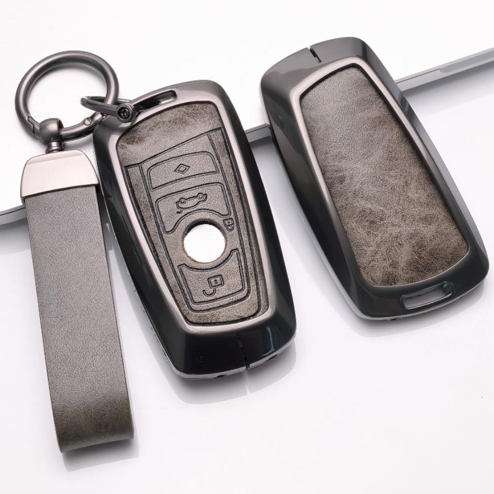 Zinc Leather Car Remote Key Case Cover Shell For BMW 1 3 5 7 Series X1 X3 X4 X5 F10 F15 F16 F20 F30 F18 F25 M3 M4 Accessories