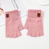 Thicken Warm Gloves Elastic Half  Finger Gloves Fashion Knitted Mittens  for Working