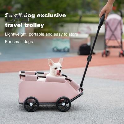 Pet Stroller Dog Cart 4 Wheels Folding Small Dogs Cats Stroller Pet Strolling Cart for Travelling Shopping Walking Playing