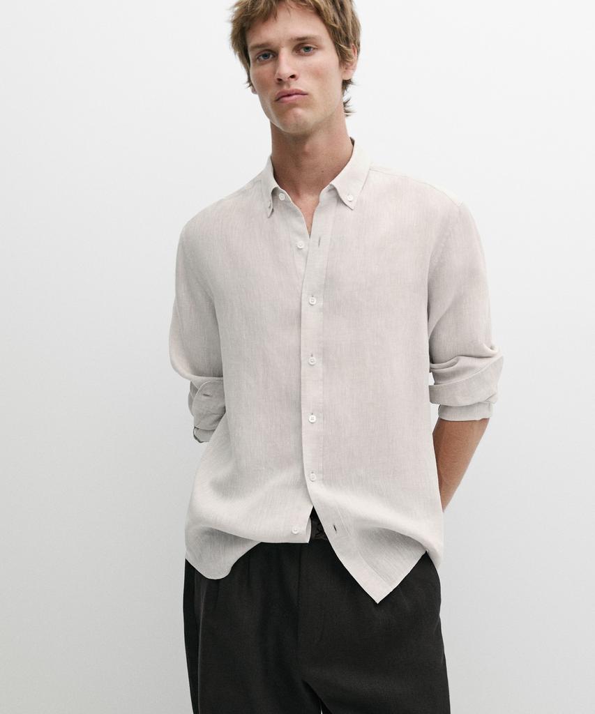 Masimodutti 100% Linen Regular Fit Shirt