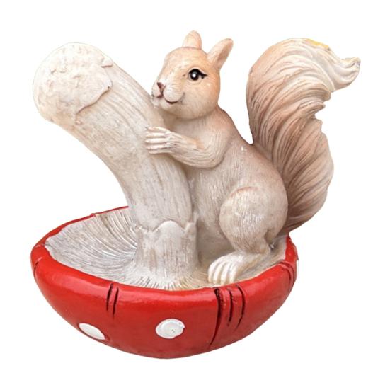 

Юшенг Статуэтка Белки с Грибом Смола Белка Собирает Гриб Орнамент Садовая Скульптура Белки для Украшения Газона Двора Патио Squirrel