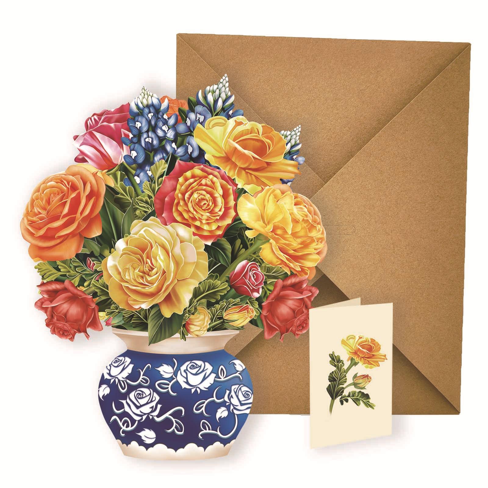 

3D Pop Up Flower Greeting Card for Mothers Day Paper Multi-Style Bouquet Birthday Card Thank You Postcard Bouquet Thank You Gift