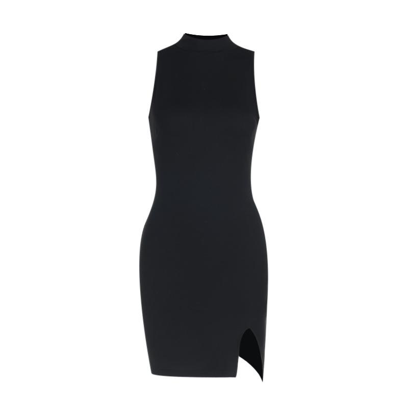 Frühlingskleid für Damen, Prominente, Ethos, sexy, schmale Basis, geteiltes Westekleid