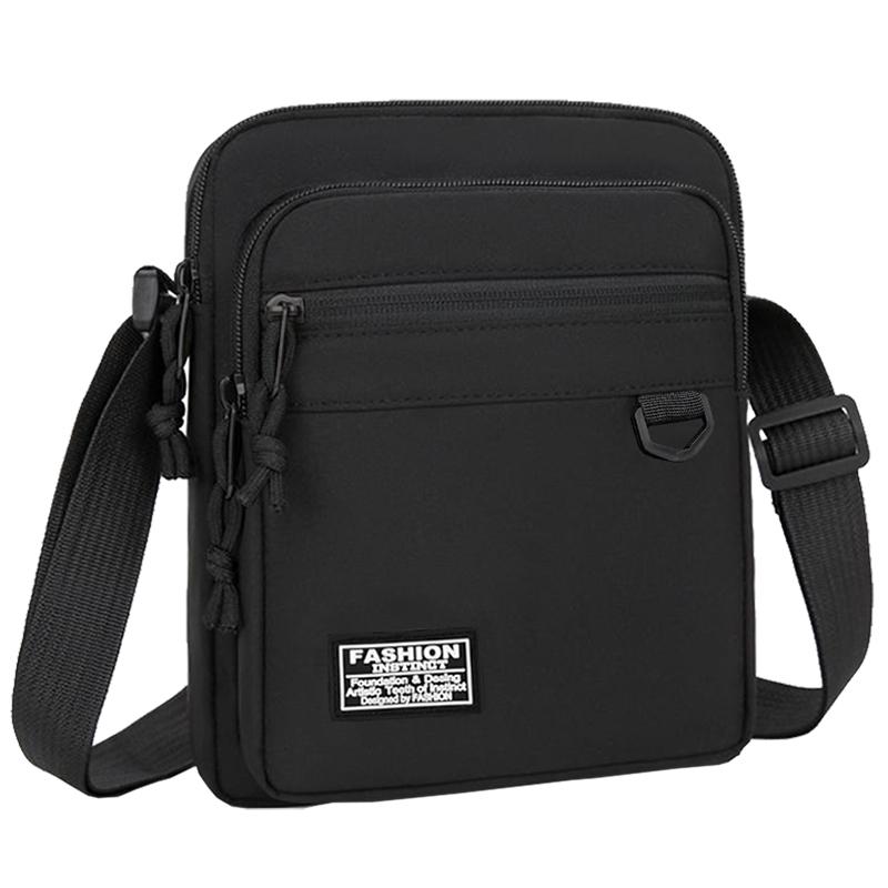 Alltag Mehrzwecktasche Herren Schultertasche, Strapazierfähige Mini-Umhängetasche aus Nylon für Reisen, Einkaufen, Outdoor-Nutzung