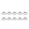 10pcs Silver Screw Nut 304 Stainless Steel Triangle Ring Nut Eye Nut Fastener M8