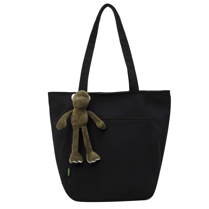 New Canvas Bag Office Worker Commuter Bag Large Capacity Student Campus Shoulder Bag Simple Casual Tote Bag Fashion