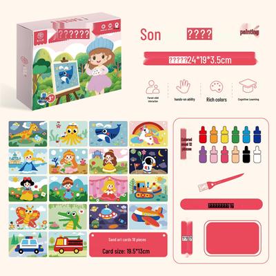 Kinder DIY Sandmalerei Set - Geschenk für Jungen und Mädchen