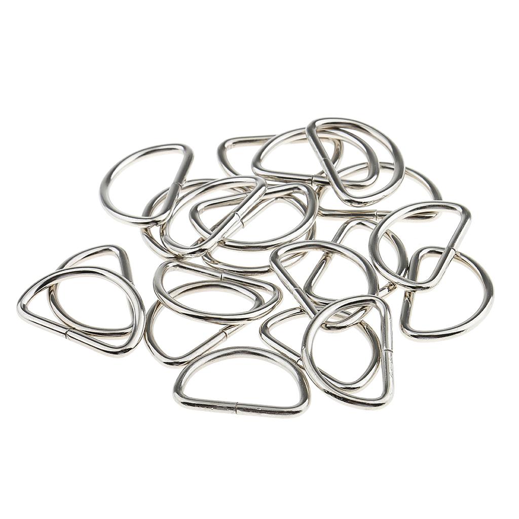 Alloy Dee Rings D Shaped Buckle Craft Supplies DIY Accessories for Belts Bags and Leather Harness Projects