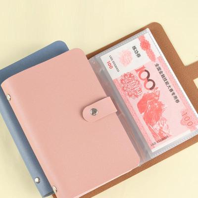 Savings Money Book Banknote Album Money Holder Solid Color Album Cash Collect Book Money Saving Organizer Photocard Holder