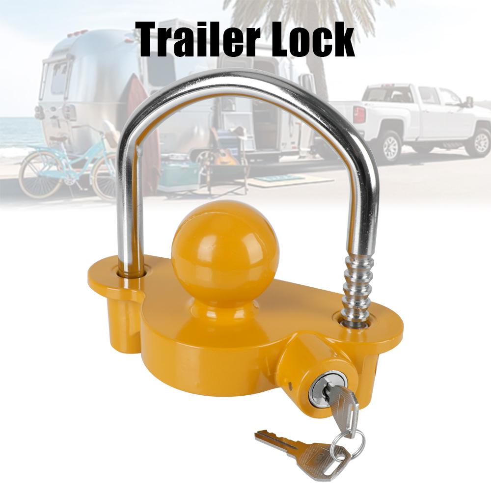 Tow Ball Security Anti-Theft Trailer Coupler Hitch Lock U-Shape Universal Heavy-Duty Adjustable Thread Lock3