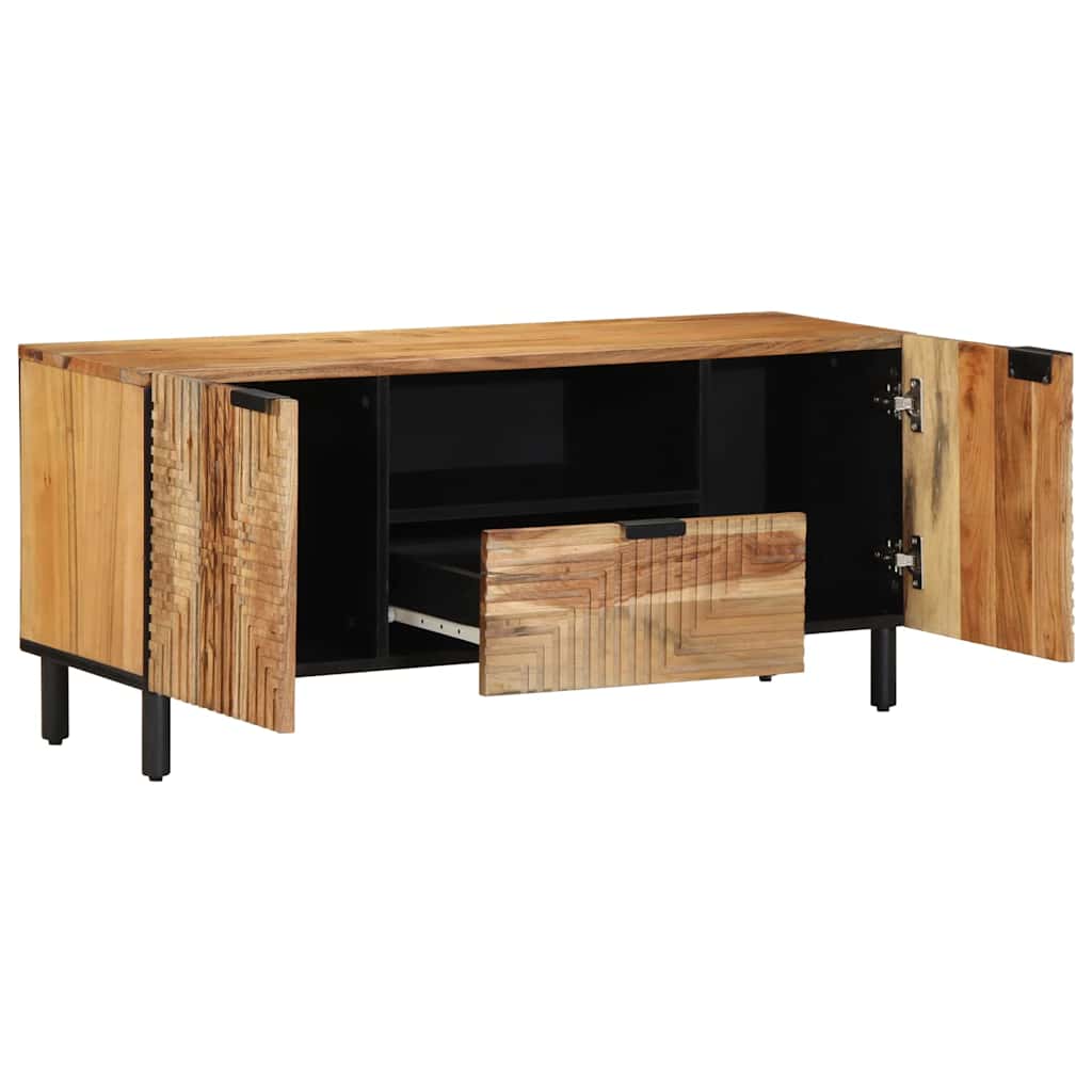 TV Cabinet with Shelf Brown 105 x 33 x 46 cm Solid Mango Wood