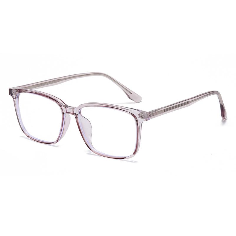 Transparent Gray Frame Blue Light Blocking Computer Eyeglasses Women Men TR90 Square Prescription Spectacles 0 -0.5 -0.75 To -6