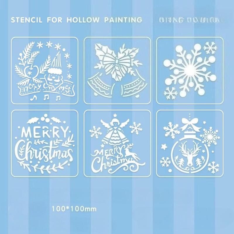 Christmas Stencils For Crafts Reusable Christmas Tree Stencil Hollow Drawing Stencils Educational Holiday Stencils Christmas