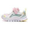 Li Ning Kids Starry Comfortable Lightweight Shock Absorbing Wear Resistant Low Top Casual Shoes Kids Casual Shoes White Pink YKNU028-6