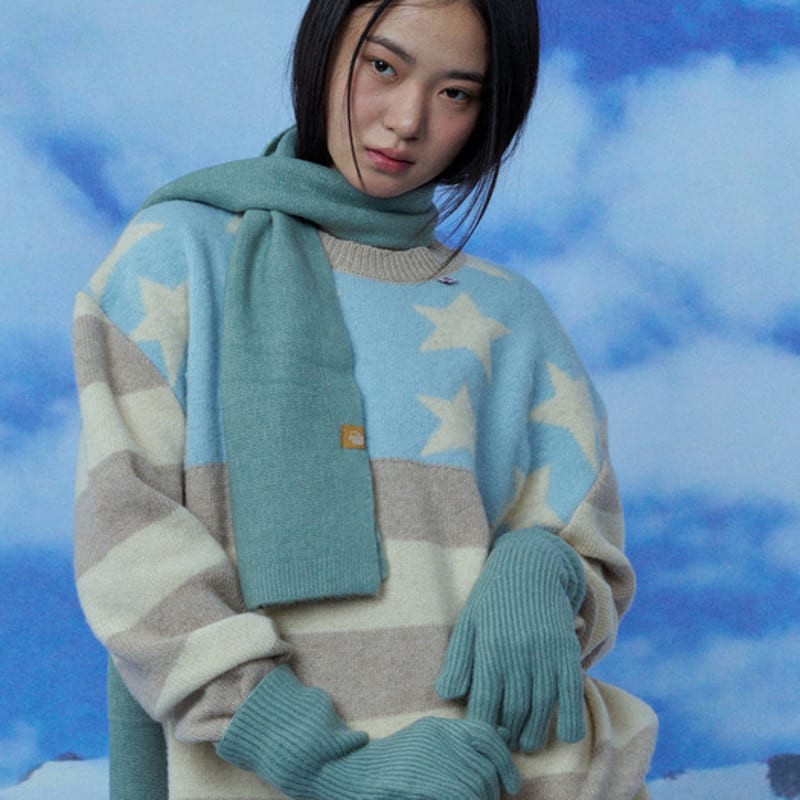 RECLOW Knit Gloves and Muffler Set 8 Colors