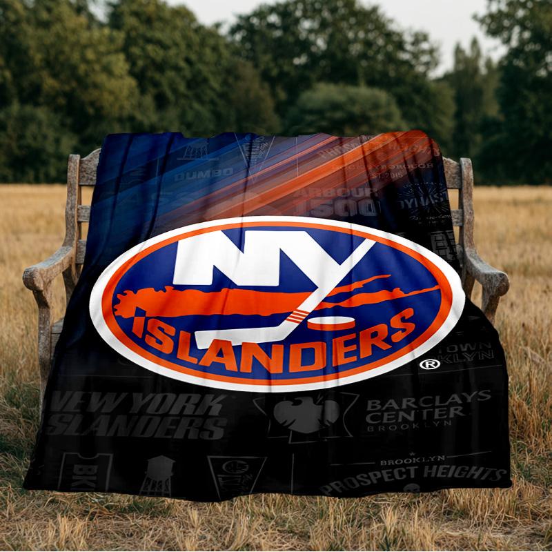 Ny Islanders Pride Blanket Flannel Throw for Sofa, Indoor, Camping, Living Room, Office, Chair, And Bed Soft Birthday Gift