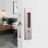 Concealed Sliding Door Lock Recessed Installation Metal Locking Mechanism for Indoor Outdoor Use Bathroom Balcony