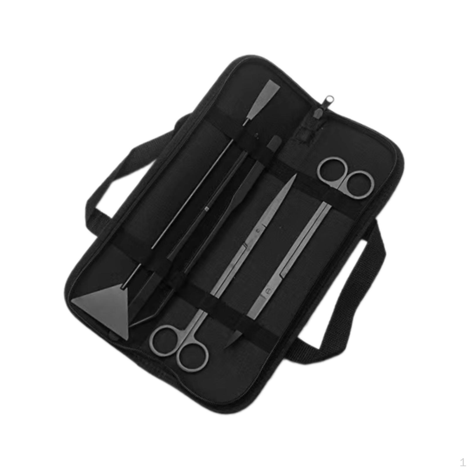 

-Инструменты, Длинные пинцеты для террариумов, Инструменты из нержавеющей стали для аквариумных растений, Инструменты для чистки аквариумов 5pcs Black