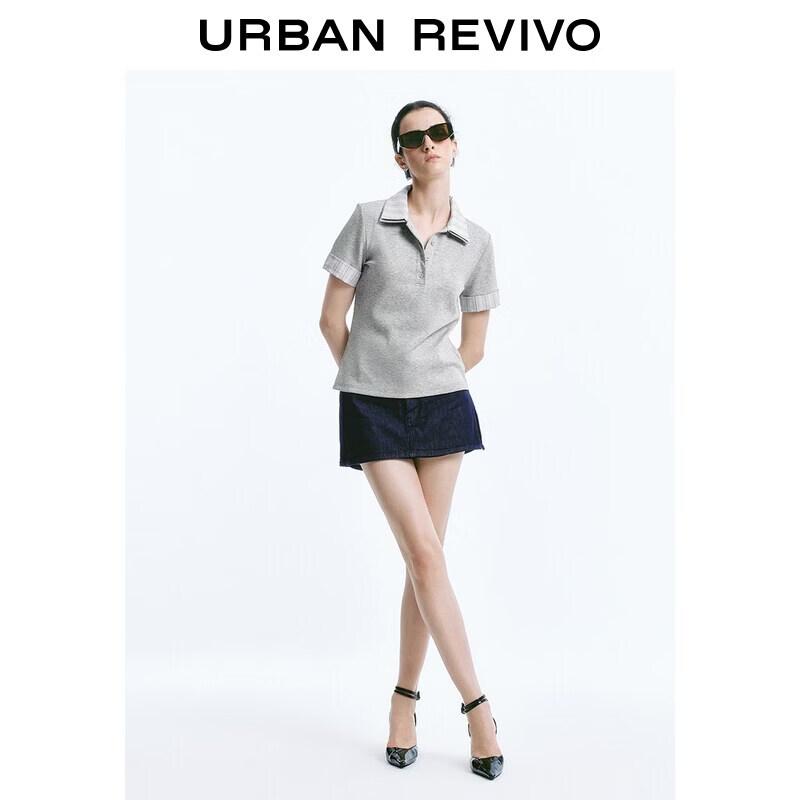 Women's Retro Patchwork Denim Mini Skirt
