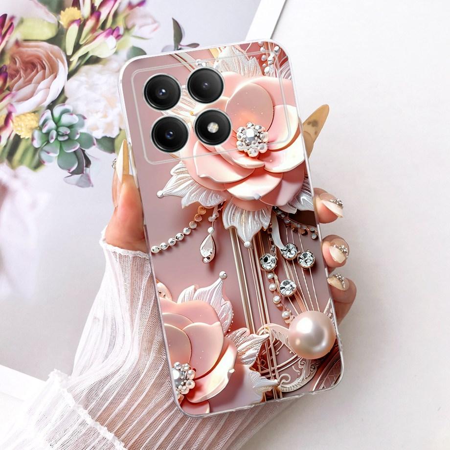 For Xiaomi Redmi K70 Pro K70e K70 Ultra / Poco X6 Pro 5G Phone Case Floral Butterfly Bow Dragon Cat Pattern Bumper Soft Silicone