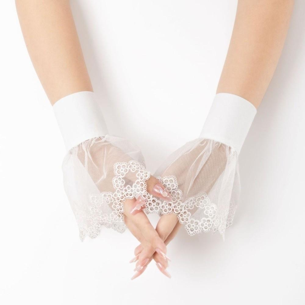 Elegant Detachable Fake Sleeves Pleated Flare Bridal Accessories Halloween Costume