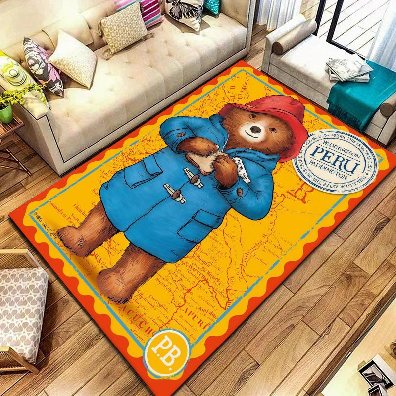 Paddington Bear Carpet Rug for Living Room Bedroom Home Sofa Decoration,Kids play Nonslip Floor Mat