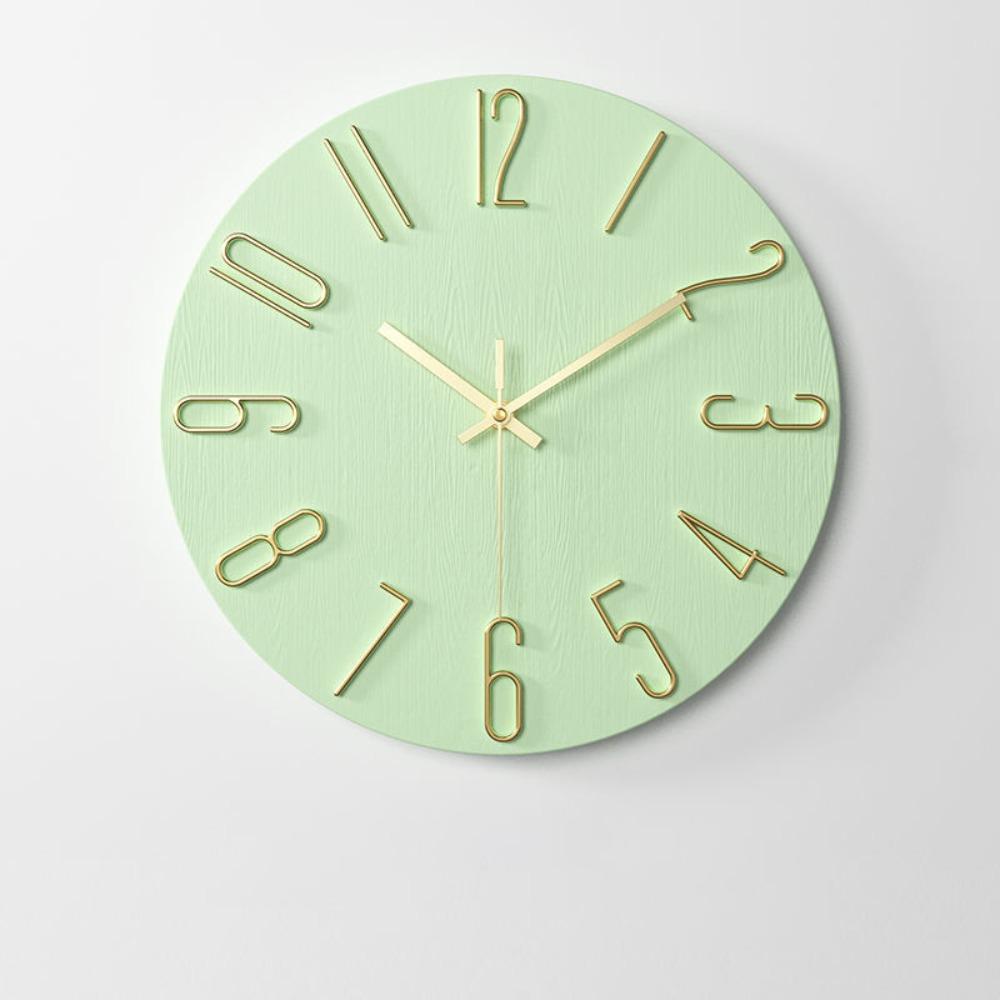 12inch Wall Hanging Clock Round Shape Decorative Wall Clock Nordic Fashion Scale Clock  Living Room