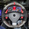 Husa din Piele Împletită Suede Negru pentru Volan Auto pentru Volkswagen VW Golf GTI 5 V R32 Scirocco Tiguan Passat Variant