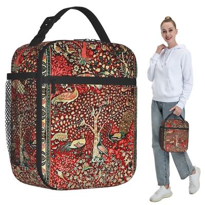 Antique Persian Rug Bird Tree Flowers Ca Insulated Lunch Bag for Kids School Cooler Thermal Food Box Tote Lunch Boxes Container
