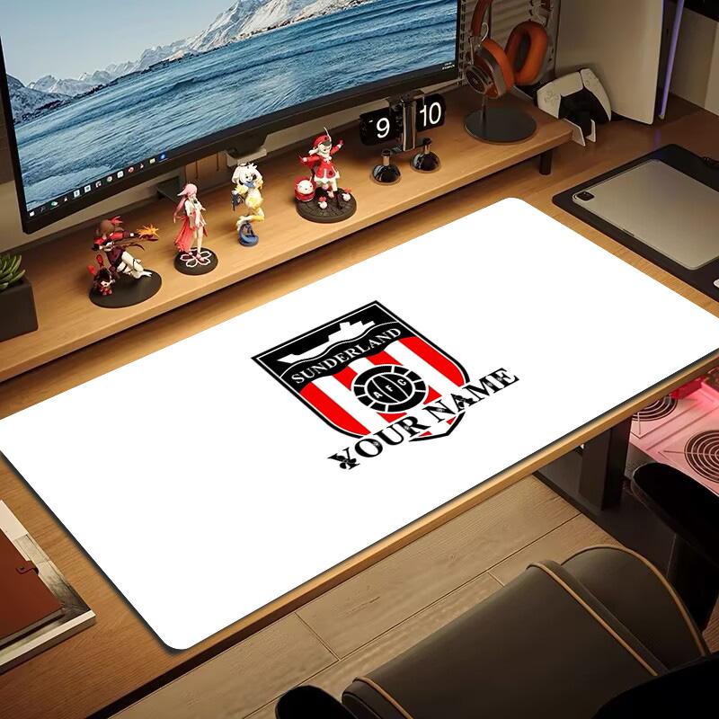 Sunderland Association Football Club Custom Name Large Size Mouse Pad Large Gaming Table Cushion Non-slip Laptop Tablet Big Mousepad XXL Mat Mini PC P
