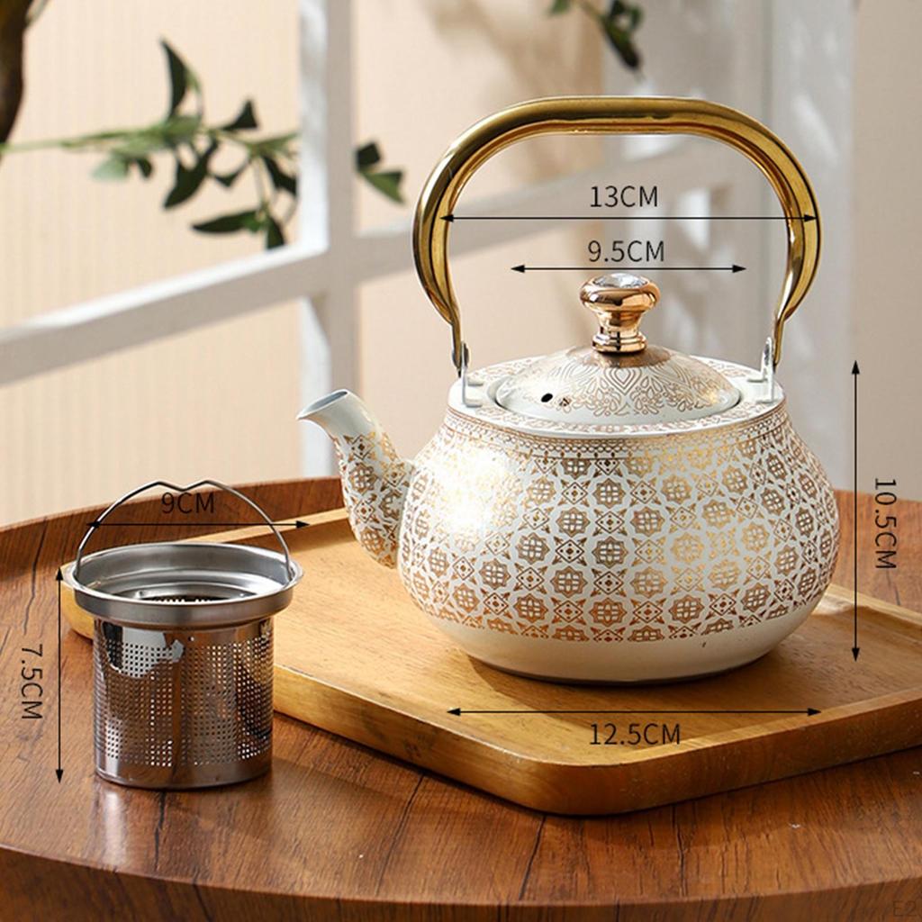 Teakettle Water Kettle Milk Warmer with Infuser Lid Teapot Stainless Steel for Party